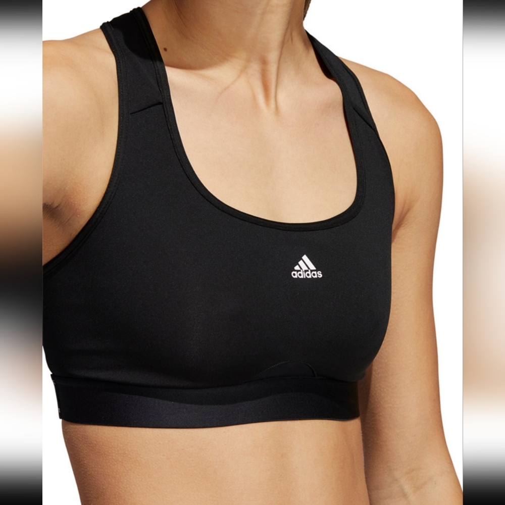 Adidas medium support workout Racerback-Style Sports Bra Black Size Large